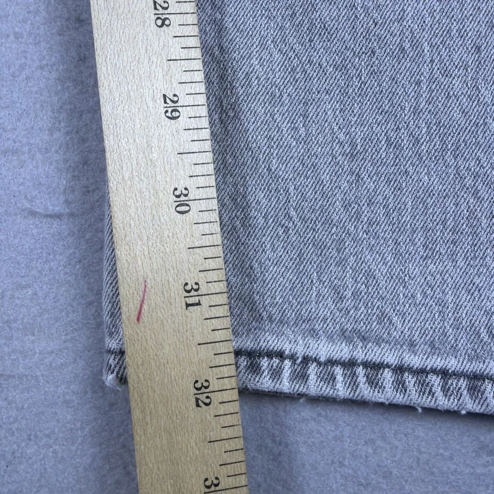 Levis 501 Jeans Mens 35x34 (32) Gray Denim Button Fly Classic Original Straight